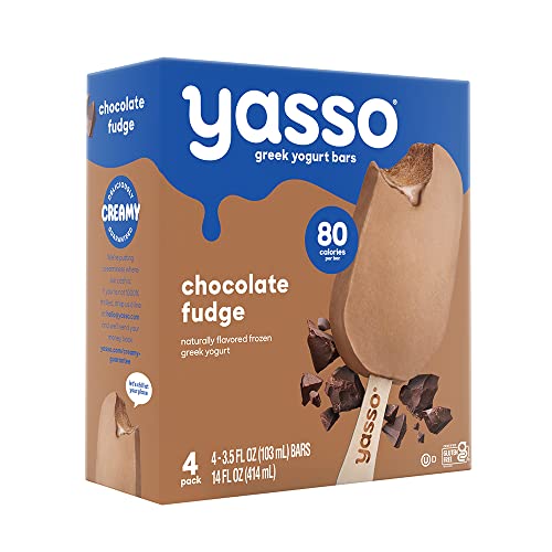 Yasso® Frozen Greek Yogurt Bars, Chocolate Fudge, 3.5 Ounce Bars, 4 Count #TOP1