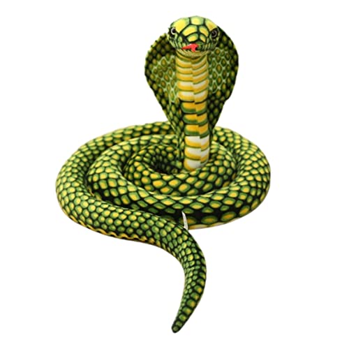 Serpent doux en peluche cobra de 1,7 m cadeau original Halloween enfants