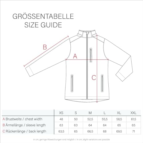 MARIKOO Designer Damen Übergangs Jacke leicht gefüttert Kapuze kurz B659 [B659-Erdbeer-Navy-Gr.XXL]