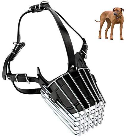 PSK PET MART Strong Metal Wire Basket Dog Muzzle for Large Dog - Black (B083D4PH13) Amazon Price History, Amazon Price Tracker