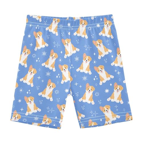 Girls' Shorts Soft Summer Soft Boxers Short Corgi Dog Leggings Dance Bottoms