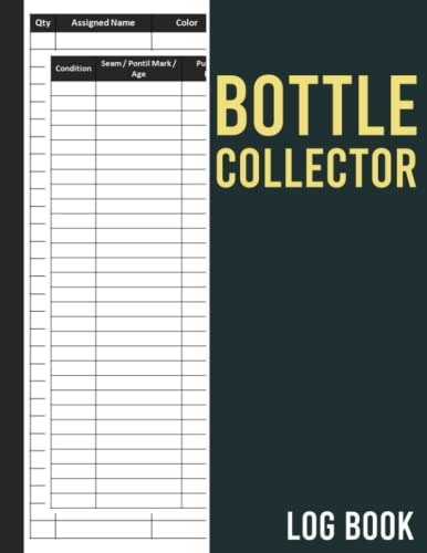 Bottle Collector Log Book: Inventory List for Record Keeping and Tracking of Old Bottles, Historical and Rare Bottles Record Book, Old Bottles Collection Inventory Tracker