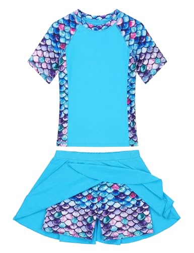 Image of Girls Swimsuit One Piece Bathing Suit Sleeveless Swimwear Matching Skirts for Toddler Kids Swim Surfing