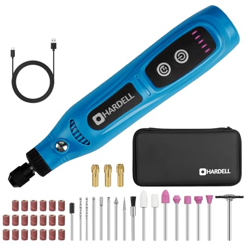 HARDELL Cordless Rotary Tool 3.7V with 43 Accessories