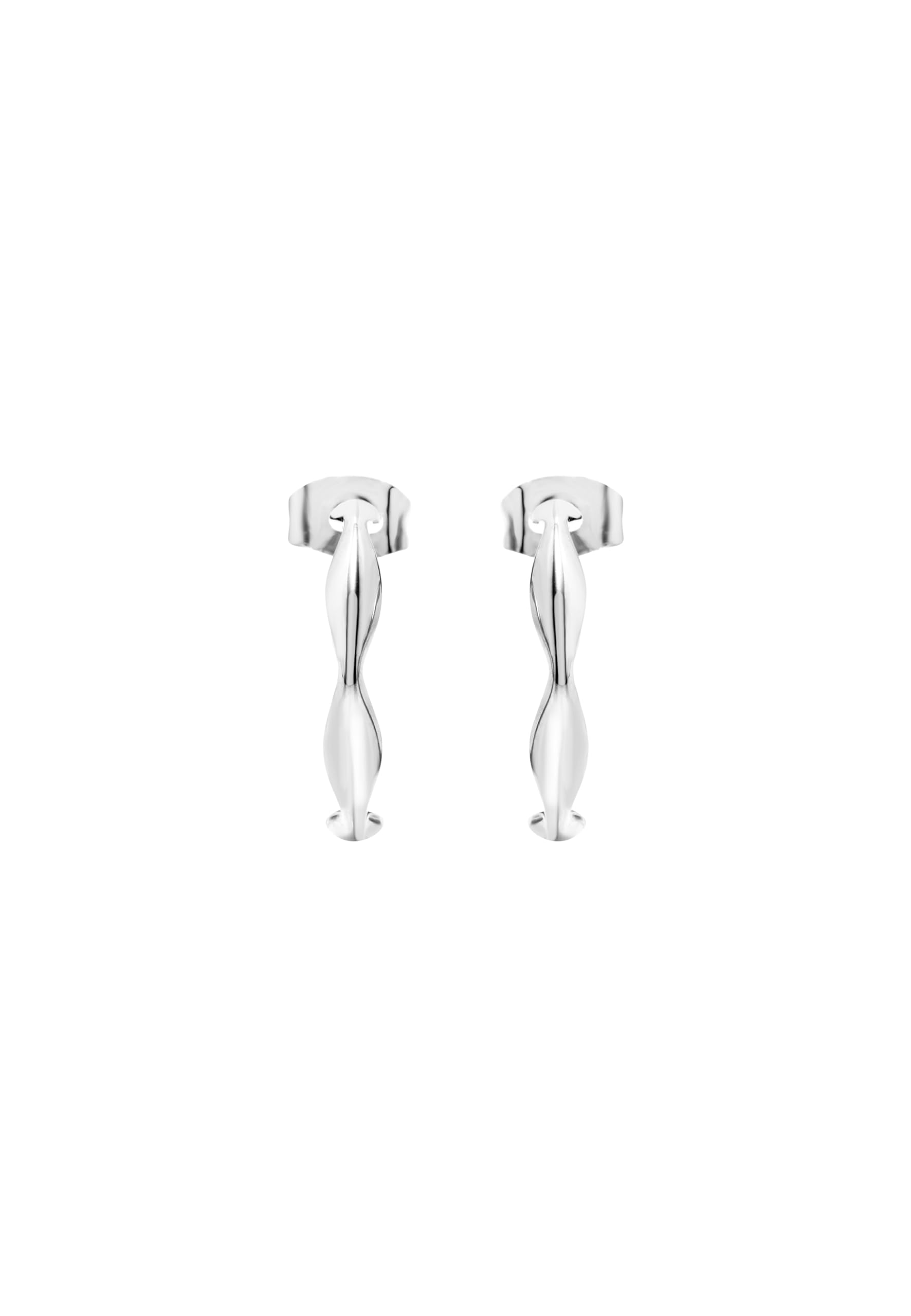 Breil, Collezione Alchemy, Orecchini Hoop in Acciaio Donna, Forma Esagonale, Pratica Chiusura a Farfalla, Misura 18mm
