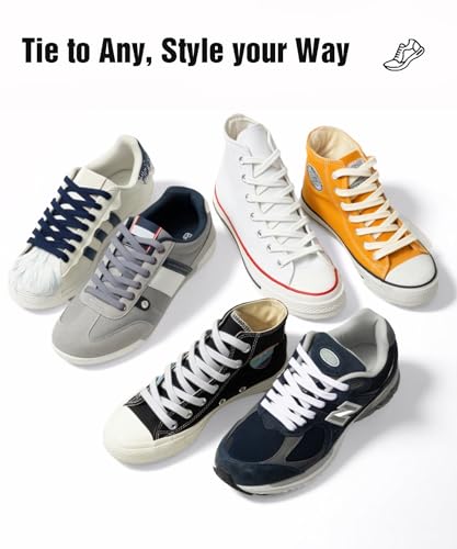 handshop 2 pairs flat athletic shoelaces 51634 in 4034-6334 wide sneaker replacement shoe laces