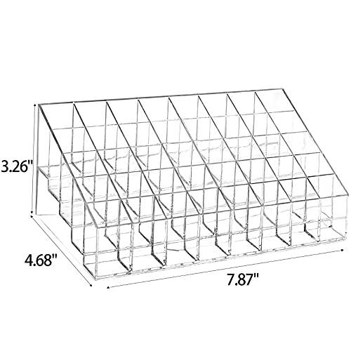 Image of 40 Grids Lipsticks Holder - Clear Acrylic Lipgloss Lipstick Organizer and Storage Display Case for Lip Gloss, Lipstick Tubes