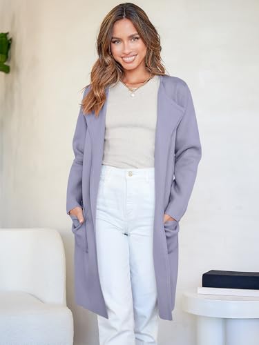 Image of ANRABESS Womens Cardigan Sweater Open Front Knit Long Coatigan Dressy Casual Jacket Coat 2026 Fall Outfits Classy Clothes