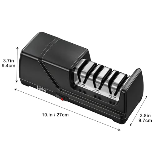 Leifod 3-Stage Electric Knife Sharpener with 15° Guide — view 9