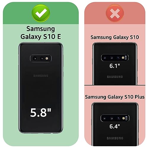 XcaseBar for Samsung Galaxy S10E Wallet case with Zipper Credit Card Holder?RFID Blocking?, Flip Folio Book PU Leather Phone case Shockproof Cover Women Men for Samsung S10E case Light Brown