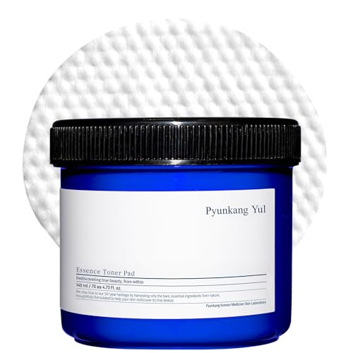 PYUNKANG YUL Essence Toner Pad with Astragalus Root, Houttuynia Cordata, Willow Bark, Centella Asiatica, Ceramide, Nourish Moisturizes, Removes Dead Skin Cells, Korean Face Skin Care 70ea, 4.73fl.oz.
