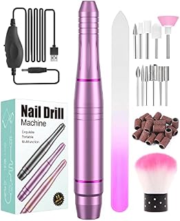 Electric Nail Files, Nanssigy Nail Drill for Acrylic Nails Gel, Nail Files Professional 20000 RPM, 11 Drill Bits, Adjustable Speed Electric Manicure Pedicure Set for Nail Beginner Tech Women Girl
