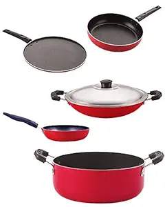 Nirlon nonstick Aluminium Utensils Set of 5 Pieces for Kitchen (FP12_AC_CVG_CS24_ST11)