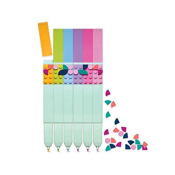 Lego DOTS 6er-Pack Marker mit schnell trocknender Tinte - Innovative Malwerkzeuge für angehende Lego Künstler