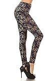 Leggings Depot reg/Plus Women's Best Christmas Holiday Printed Leggings BAT2 (One Size (Size 0-12), Orange Seduction)