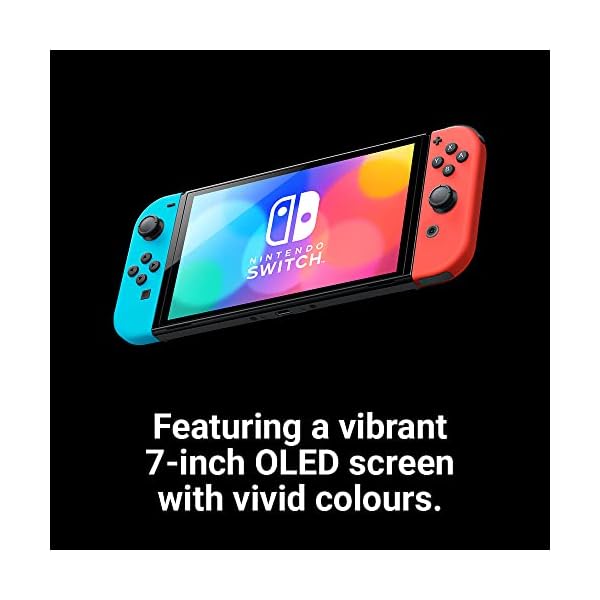 Nintendo Switch Console - OLED Model - Neon Blue/Neon Red (UK) (Switch) - Image 5