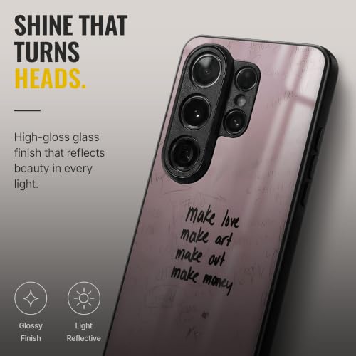 Image of Stylish Designer Glass Case Compatible with Samsung Galaxy S23 FE 5G Back Cover for Women & Girls | Quote, Glossy & Scratch-Resistant Finish
