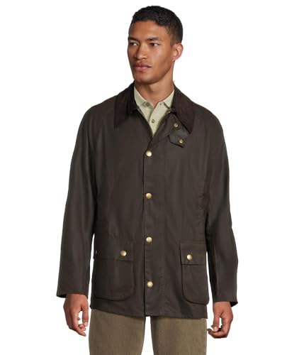 Image of BARBOUR Olive Ashby Wax Jacket 3XL Olive/Ol71