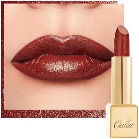 OULAC Glow Metallic Shine Burgundy Lipstick Cover