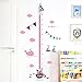 Sticker Mural Murale Autocollant Dessin Animé Minnie Souris Mer Bateau Baleine Croissance Graphique Stickers Muraux Chambre Décor À La Maison Pvc Hauteur Mesurer Stickers Muraux Affiches