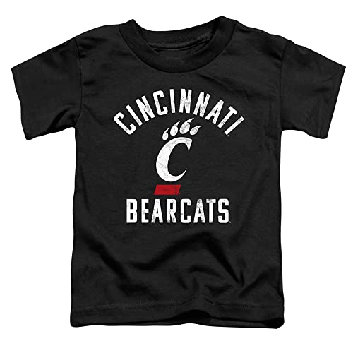 University of Cincinnati Official Bearcats Logo Unisex Toddler T Shirt,Black, 4