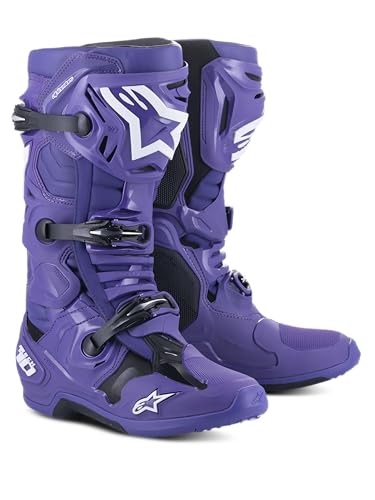 Image of Alpinestars Tech 10 Boots, High-Performance Motocross Boots, CE-Certified, 7, Ultraviolet /Black