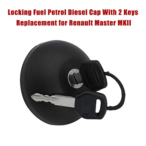 Ajcoflt Tampão diesel da gasolina do combustível de travamento com substituição de 2 chaves para Ren