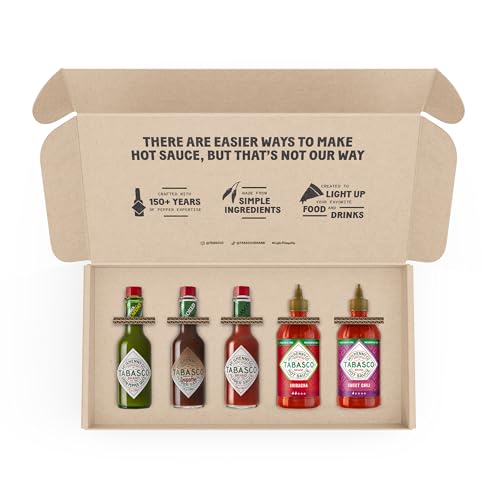 image for TABASCO Brand Hot Sauce Variety Pack, Gift Set Includes Five Tabasco H