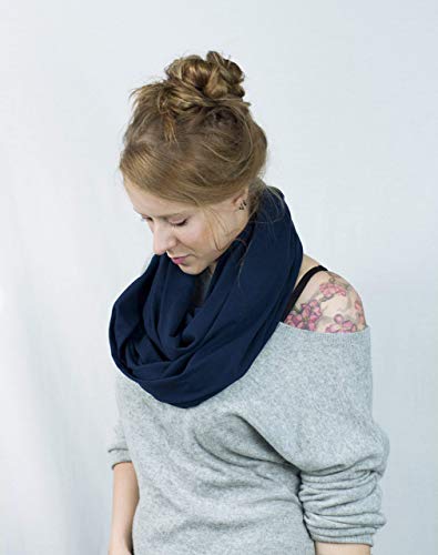 Jersey Infinity Scarf (Navy Blue)2