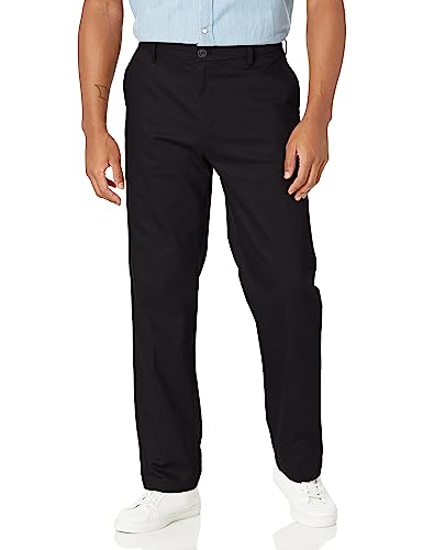 Dockers Men's Classic Fit Signature Iron Free Khaki with Stain Defender Pants (Regular and Big & Tall), Beautiful Black, 44