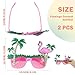 ZJIVQO 2pcs Flame Bird Decorative Glasses, Moltres Glasses, Hawaiian Party Sunglasses for Party, Beach Photo