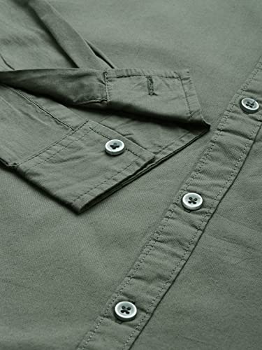 Image of The Indian Garage Co Men Slim Fit Solid Full Sleeves Cutaway Collar Casual Shirt