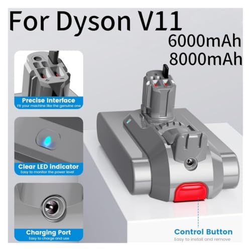 Batería compatible Dyson V11 SV15 SV22 de 25,2 V de litio 3