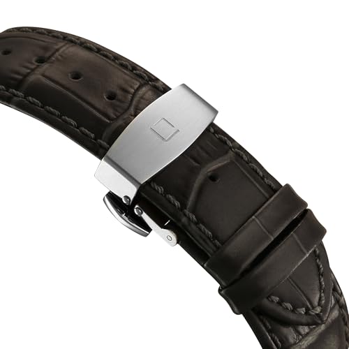 Image of Xylys Provenance Swiss Automatic Analog White Dial Grey Leather Strap Watch for Men - 40059SL01E