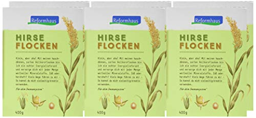Reformhaus Hirse-Flocken Bio, 6er Pack (6 x 400 g)