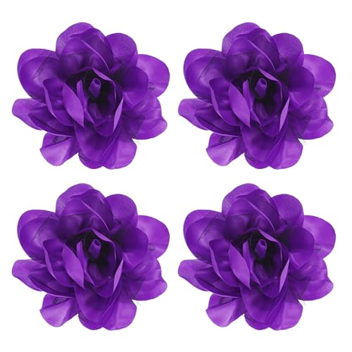 Image of M METERXITY Large Women's Brooches Lapel Pin, Lapel Pins Dainty Satin Fabric Big Camellia Flower Hair Clip Dancer Pin Up for Hats /Parties /Clothes /Jewelry