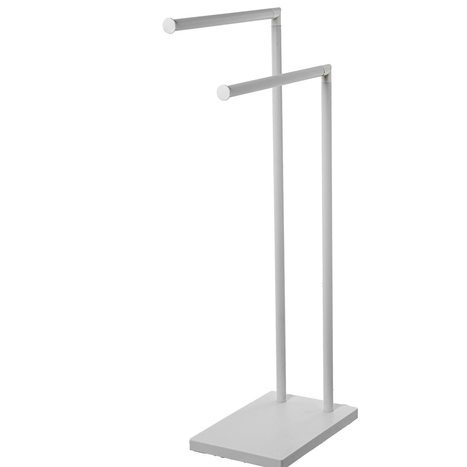 Porte-Serviettes sur Pied en métal Blanc 37 x 20 x 79 cm