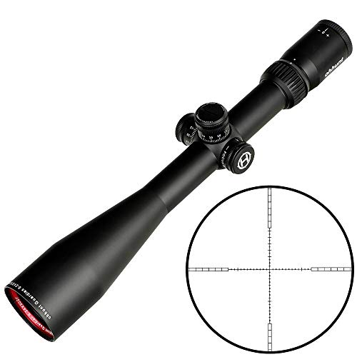 Ohhunt Guardian 6-24X50 SF Lunettes de visée Tour Parallax 1/2 Demi-Mil Dot Verres Gravés Réticule Gravés Verrouiller Réinitialiser Portée (with 20mm Picatinny Rings)