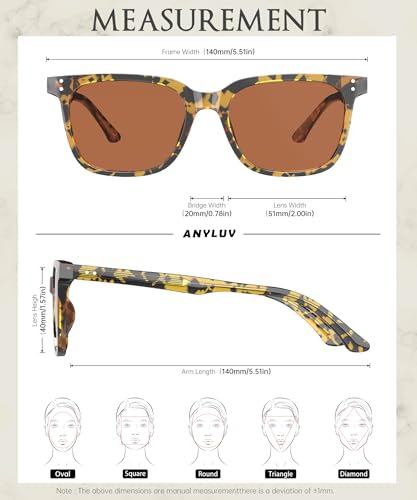 Image of ANYLUV Womens Sunglasses Polarized Sunglasses for Women, Trendy Woman Polarized Ultraviolet Protection Travel
