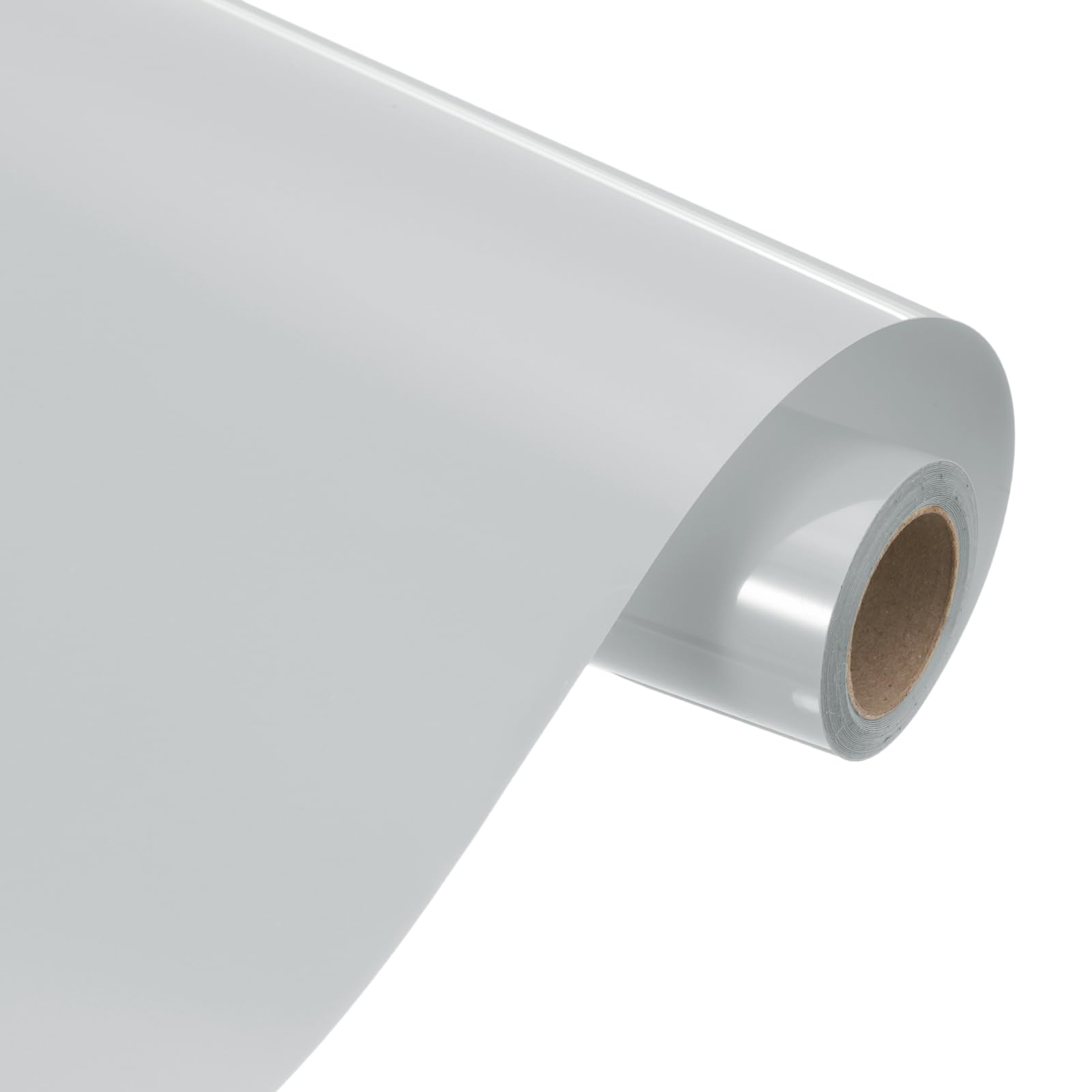 sourcing map Heat Transfer Vinyl Roll, 12" x 9.8ft HTV Iron on Transfer Vinyl for T-Shirts Craft Cutter Cutting Machine, Easy to Cut and Weed (Light Silver)