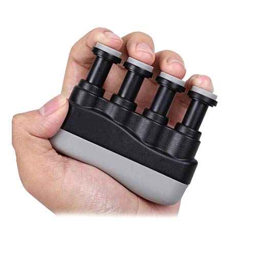 Finger Strengthener,4 Tension Adjustable Hand Grip Exerciser Ergonomic Silicone Trainer for Guitar,Piano,Trigger Finger Training, Arthritis Therapy and Grip, Rock climbing