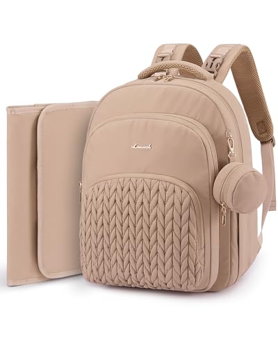 LOVEVOOK Diaper Bag Backpack, Baby Bag with Changing Pad for Mom Dad, Large Waterproof Mommy Bag with Stroller Buckles, Travel Essential with Pacifier...