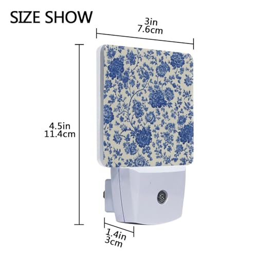 Lámpara de noche LED con sensor de luz azul miniatura 3