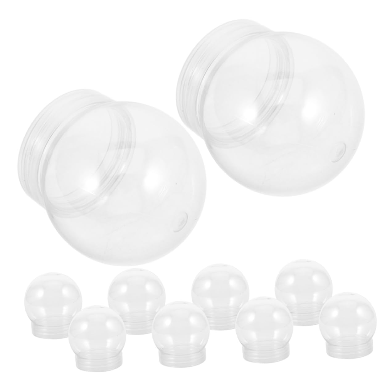 Ipetboom 24pezzi Globo di Neve Trasparente in Plastica Vuoti per Creazioni Fai da Te Decorazioni Natalizie Facile da Usare e Pulire