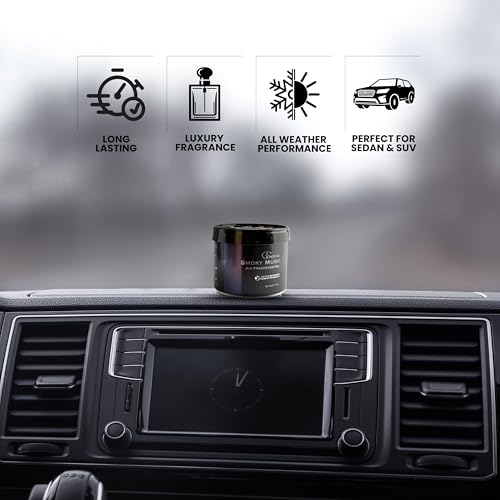 Image of Smoky Musk Gel Car Perfume | 120g Strong Fiber Air Freshener | Musk Car Scent for Fresh Interiors | Luxury Car Accessories