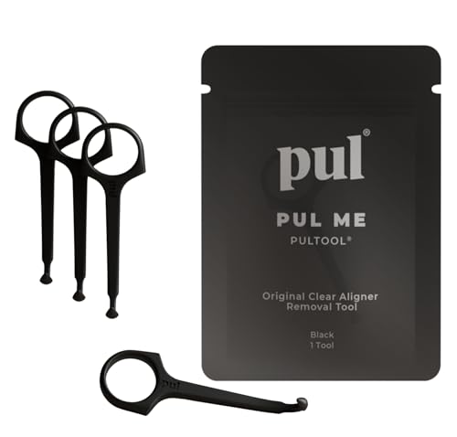 Image of PUL Pack of 4 Aligner Removal Tool - Invisalign Remover Tool & Retainer Hook for Clear Aligners, Trays & Night Guards - Reusable Invisalign Accessories, Aligner Hooks & Retainer Removal Hook - Black