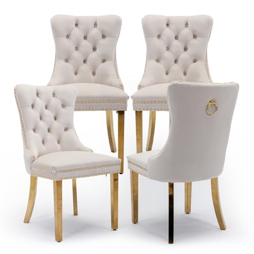 SoarTalent Velvet Upholstered Dining Chairs