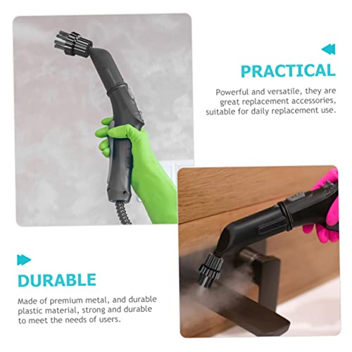 24 Pcs Washing Machine Brush Head Brass Mop Brush Head Pressure Washer Brush Steam Cleaner Mop Brush Cleaner Parts Household Cleaning Supplies Steam Mop Brush Accessories Mop Parts