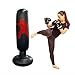 Myfreed Fitness Punching Bag Free Standing Water Base Pump inflatable punching Bag Children Sandbags Boxing Target Bag for Kids and Adults (1Black)