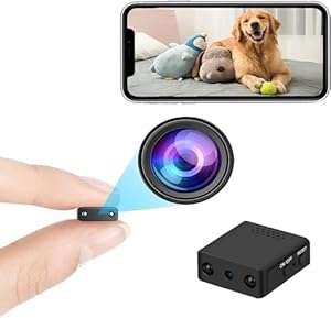 WiFi 1080P HD Mini Cámara, Cámara de Seguridad Interior Compacta con Detección de Movimiento y Visión Nocturna, Pequeña Cámara de Vigilancia con Transmisión Live en Móvil